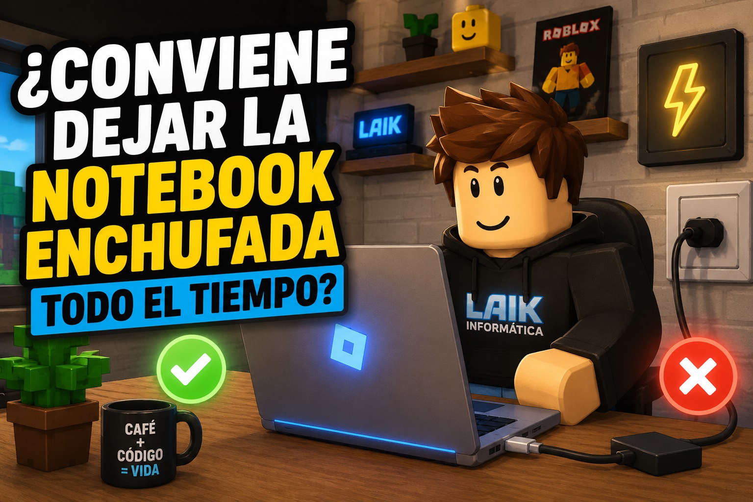 ¿Conviene dejar la notebook enchufada todo el tiempo?